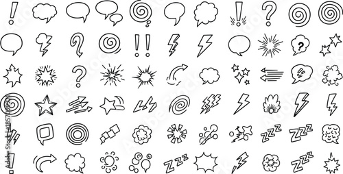 Vibrant comic book style icons for engaging visual communication