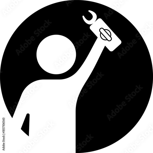 Icon of a person with a multimeter