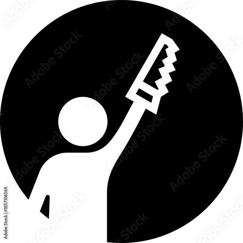 Icon of a person with a hacksaw
