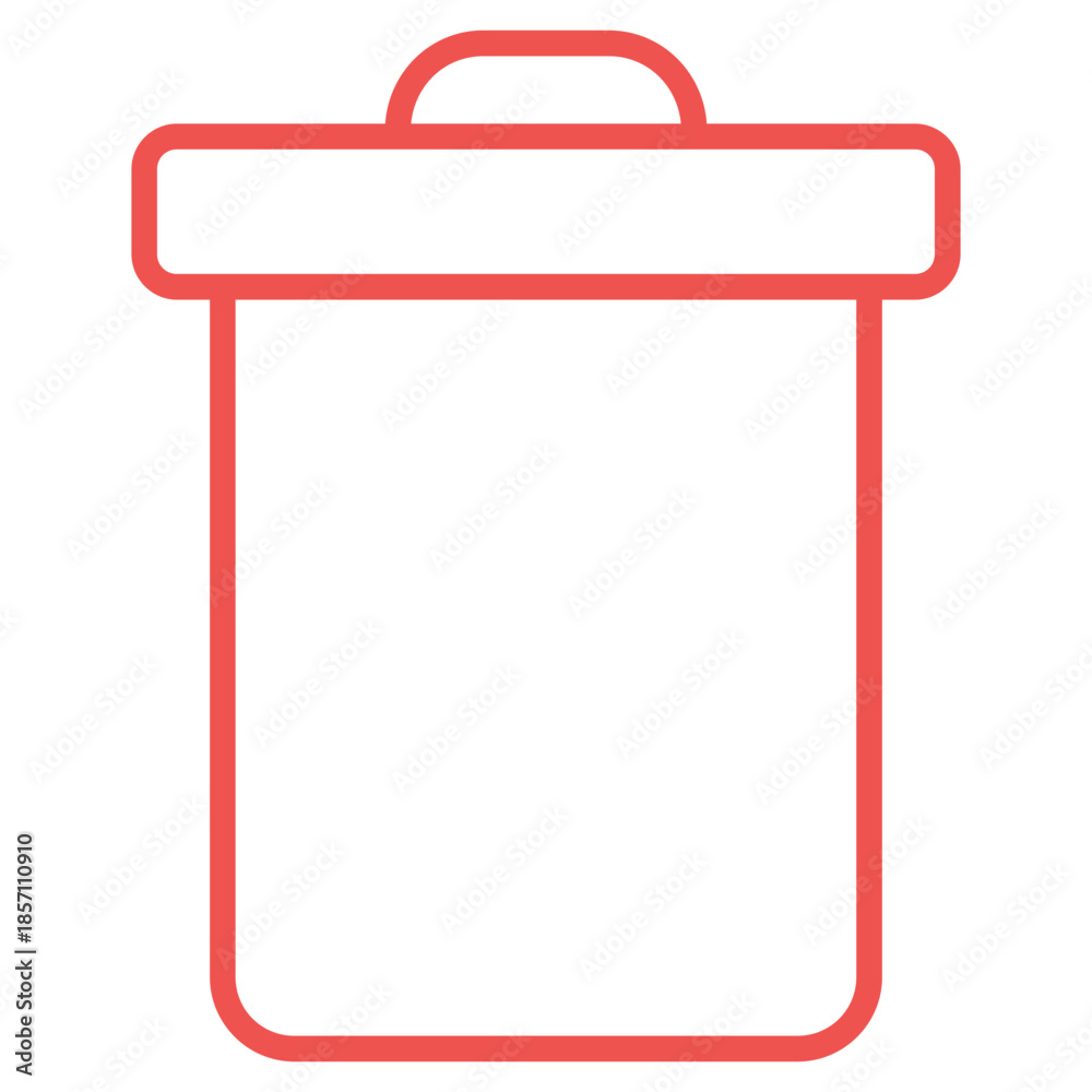 Obraz premium Flat Colored Delete Icon for Navigation and Interface Design