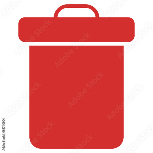 Flat Colored Delete Icon for Navigation and Interface Design