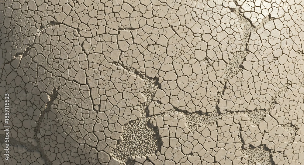 Fototapeta premium Dry cracked earth landscape texture background.