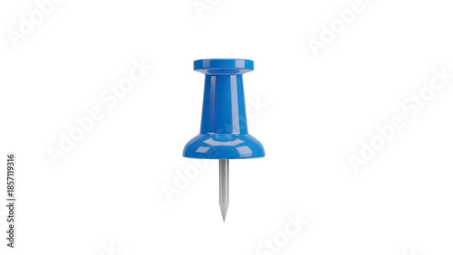 Blue Thumbtack on transparent background