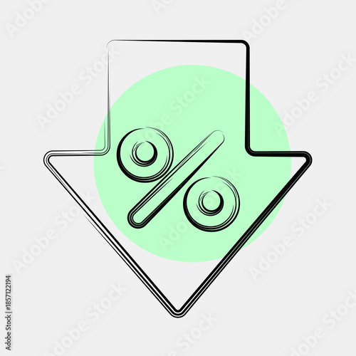 Icon low price. Black Friday Sale elements. Icon in color spot style.