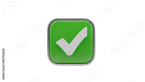 Free Download 3D Green Check Mark Icon on transparent background - GFXLoad
