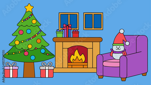 Cozy christmas living room