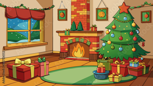 Cozy christmas living room