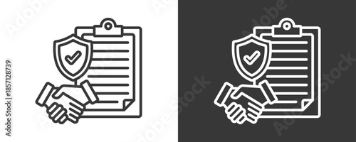 Commitment Icon Set Vector Collection Isolated In Black And White