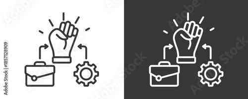 Motivation Icon Set Vector Collection Isolated In Black And White