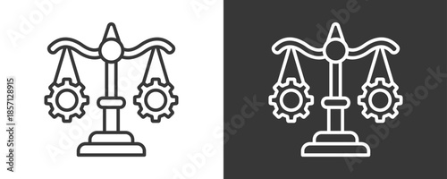 Balance Icon Set Vector Collection Isolated In Black And White