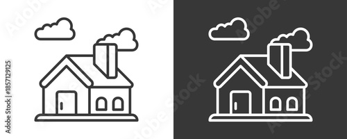 Home Icon Set Vector Collection Isolated In Black And White