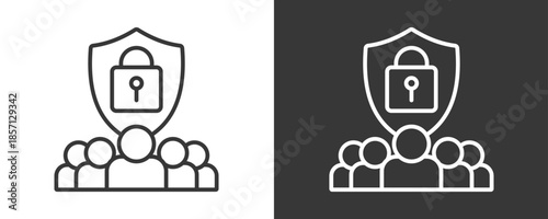 Privacy Icon Set Vector Collection Isolated In Black And White