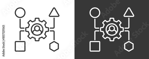 Adaptation Icon Set Vector Collection Isolated In Black And White
