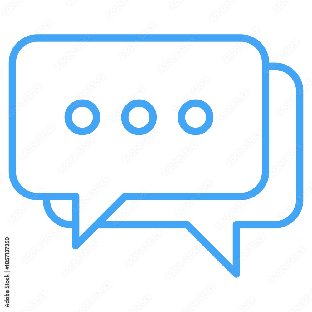 Naklejka premium Flat Colored Message Icon Set in Outline and Solid Style for Interface Navigation