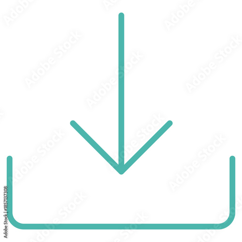 Flat Colored Inbox Icon Set in Outline and Solid Style for Interface Navigation