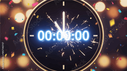 A happy new year 2013 celebration neon light sign vector illustration for a winter holiday greeting card design featuring a star symbol and xmas decoration text on a night background