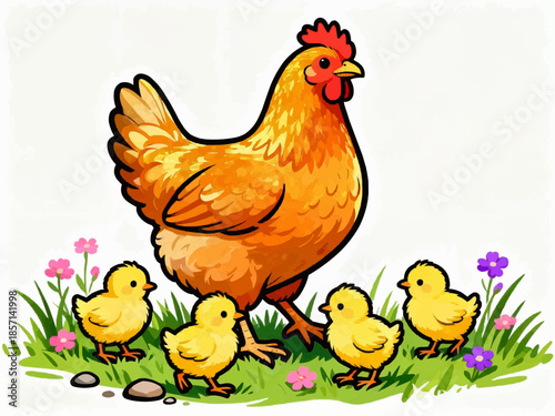 hen and chicks