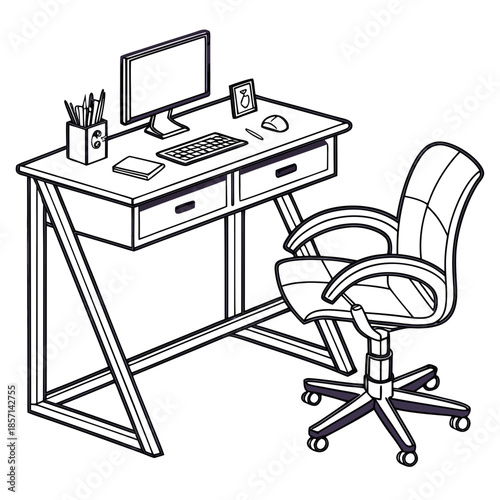 Modern home office setup