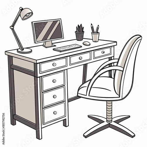 Modern home office setup