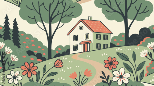 Cozy cottage in lush garden