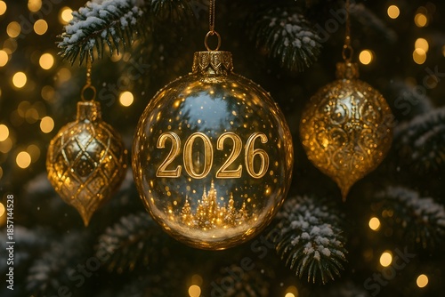 Frohes Neues Jahr 2026 Wallpaper - Neujahr 2025/2026 Design - Winterdesign
