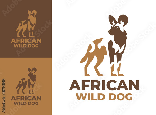 Canvastavla African Wild Dog Logo Modern Minimalist Nature Identity