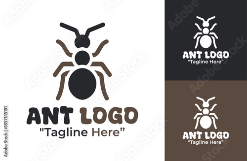 Ant Logo Modern Minimalist Animal Brand Mark