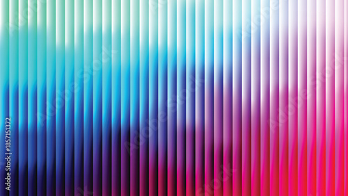 Glass ripple texture with dark gradient background and lilac light streaks. Futuristic distortion, moody abstract glow, reeded vertical blur. Vector illustration