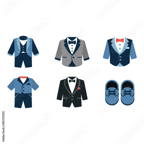 Collection of formal outfits for men and boys