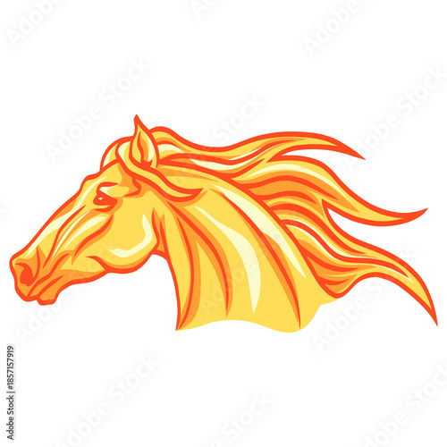 Fire Horse Chinese Lunar New Year Illustration