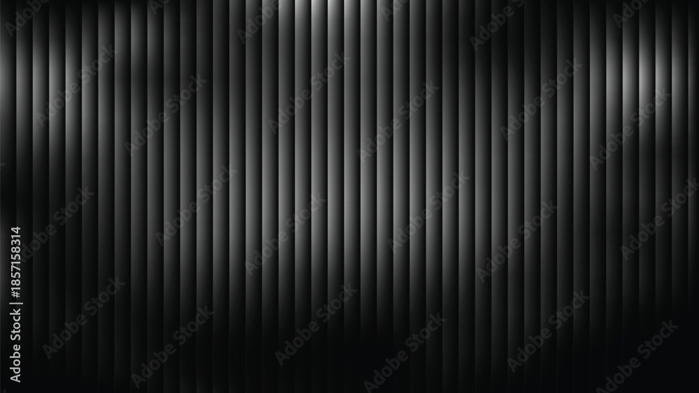 Obraz premium Dark Gray Vertical Striped Metal Texture Background Vector