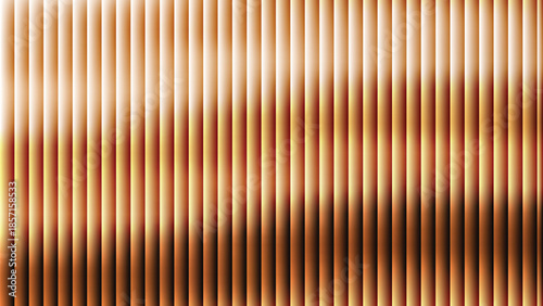 Abstract Vertical Copper Metallic Stripes Background Illustration
