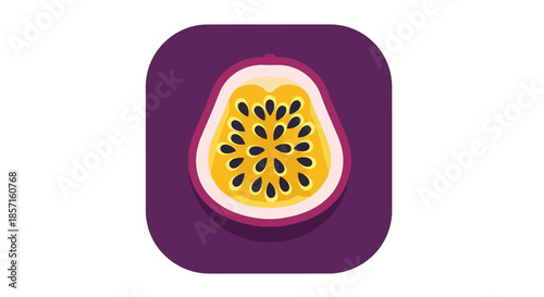Stylized digital illustration of a dragon fruit with vibrant colors and modern design for app icon