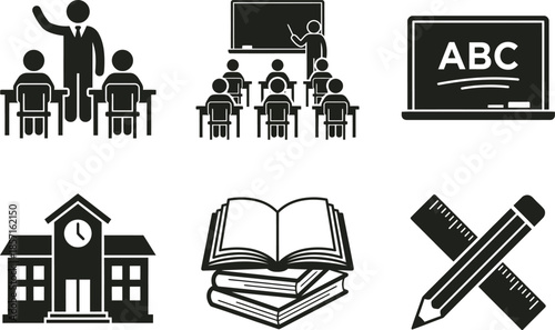 Education and Learning Classroom, School, Books, and Supplies