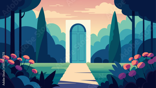 Pathway to a mystical door