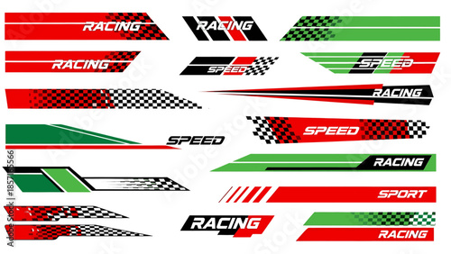 Racing stripes and speed emblems for automotive design