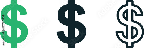 Three Dollar Signs Symbols