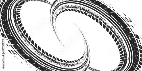 Tire tread marks, wheel textures, tire marks - car racing, motocross, drift, rally, off-road and others.