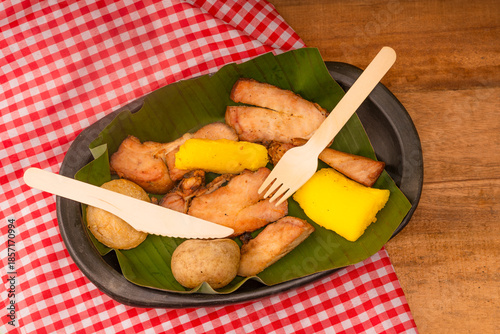 Roasted meat to the llanera