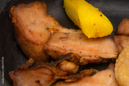 Roasted meat to the llanera