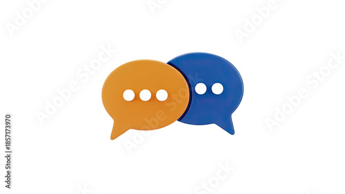 Two Speech Bubbles on transparent background