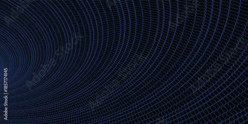 Abstract spiral circles on a dark background. Elegant zigzag art.