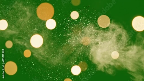 Floating Dust Particles on Green Screen
