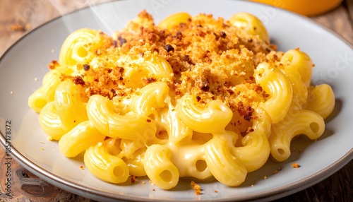 Creamy Macaroni and Cheese with Breadcrumb Topping