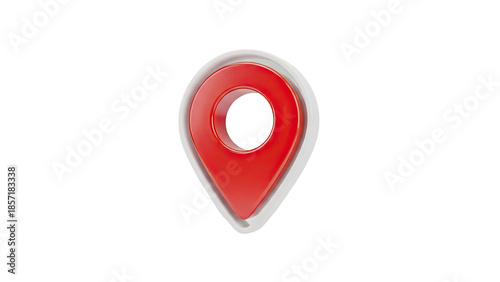 Free Download 3D Red Map Location Pin Icon on transparent background - GFXLoad