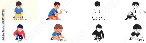 Kids pillow fight fun playful childhood game indoors