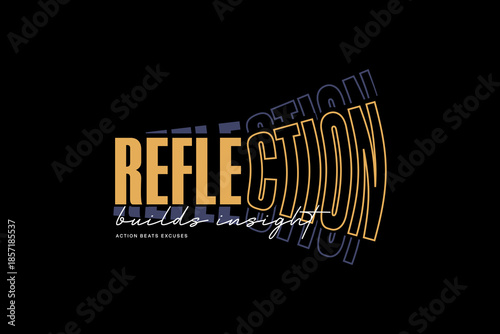 Dynamic Reflection Typography with Motivational Message