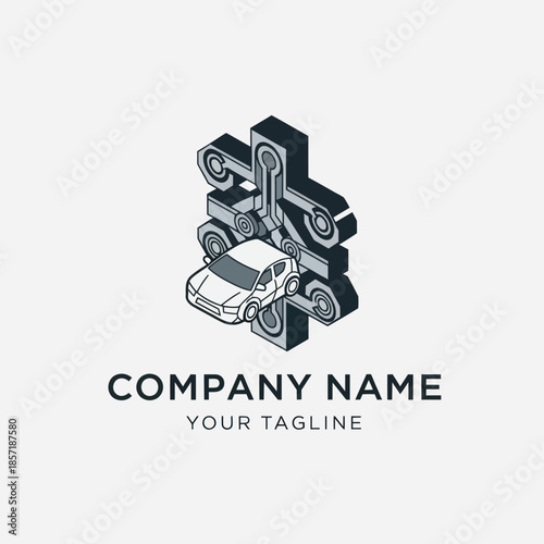 Car Towing Service Logo Design Illustration.