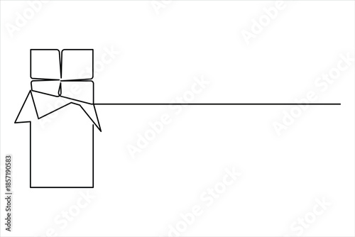 World Chocolate Day. One continuous line art drawing of chocolate design vector illustration
