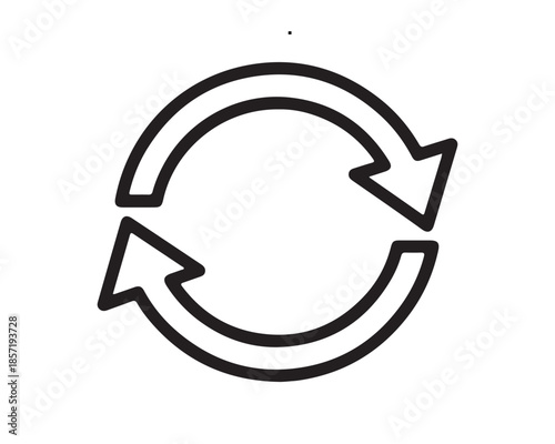 Abstract Circular Arrow Icon Design for Business and Technology Concepts